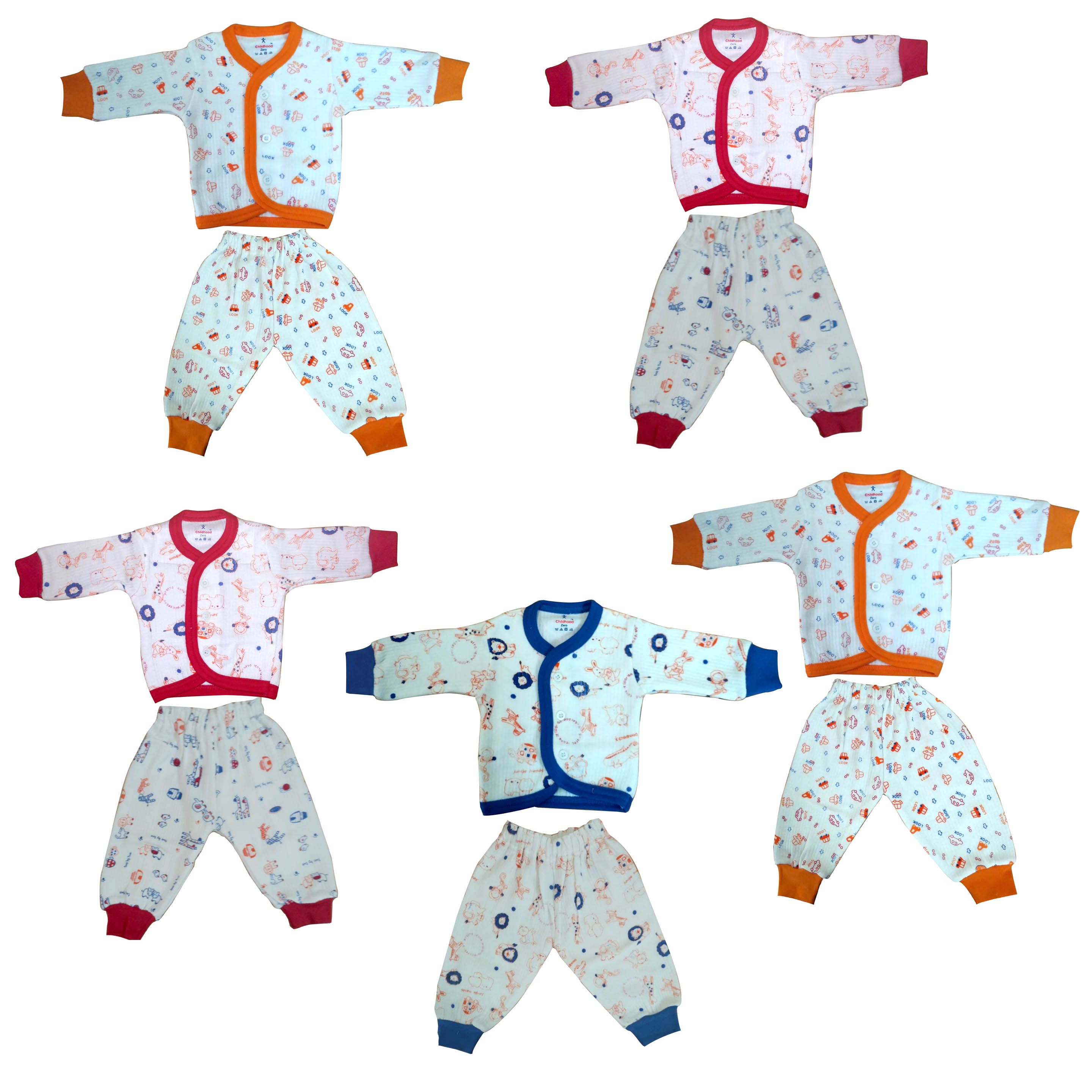 Newborn Baby Care Thermal Top And Bottom Set .( Pack Of 5 Set ) Buy