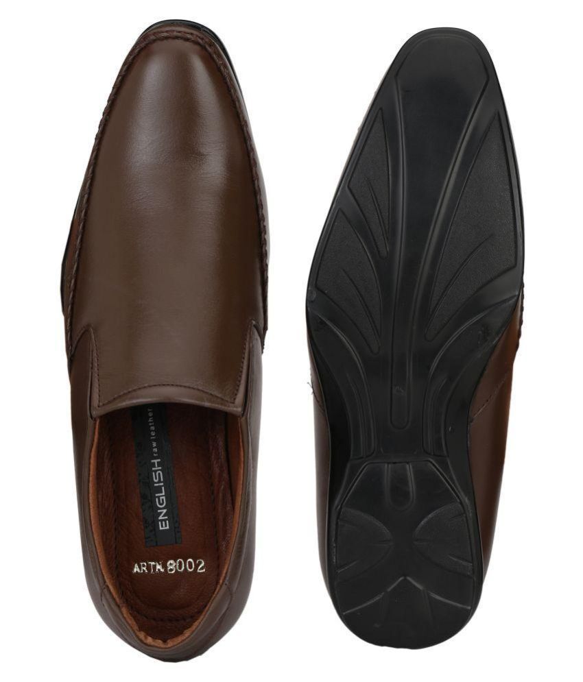 ENGLISH SHOE Office Genuine Leather Brown Formal Shoes