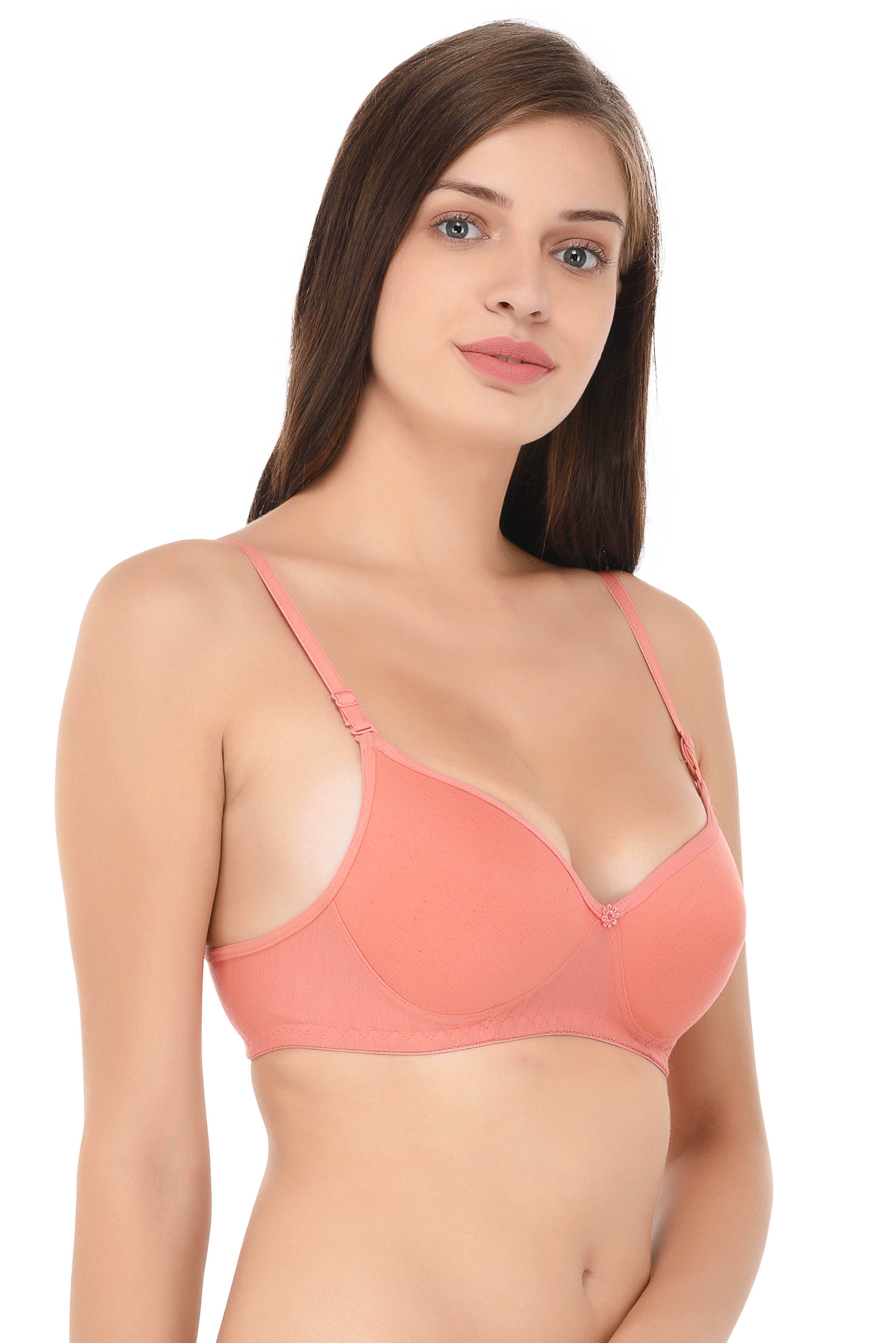 Buy Lizaray Cotton Push Up Bra Orange Online At Best Prices In India Snapdeal