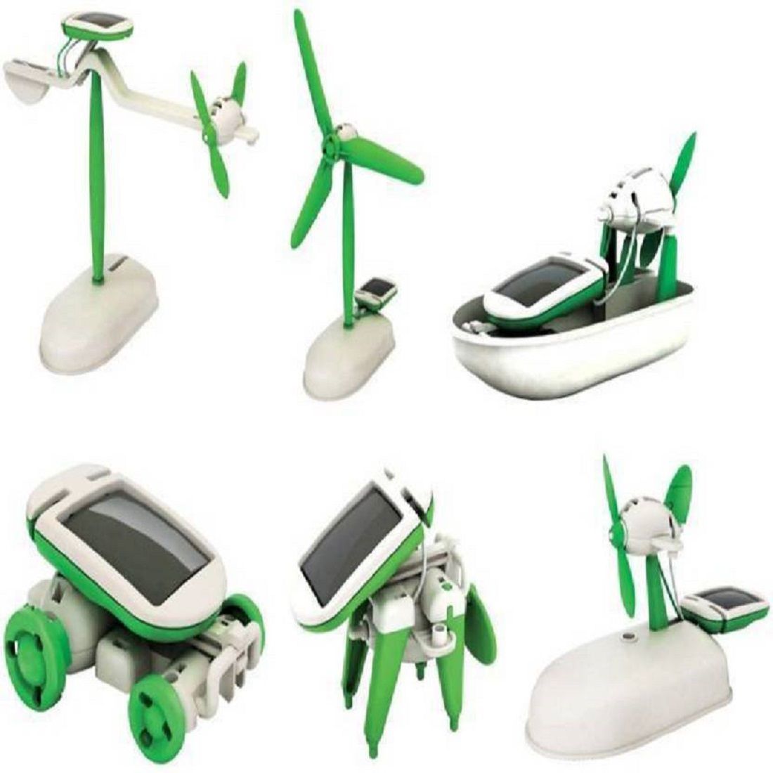 "Sanyal Robot Solar Kit 6 In 1 Solar Educational Kit Toy Boat Fan Car