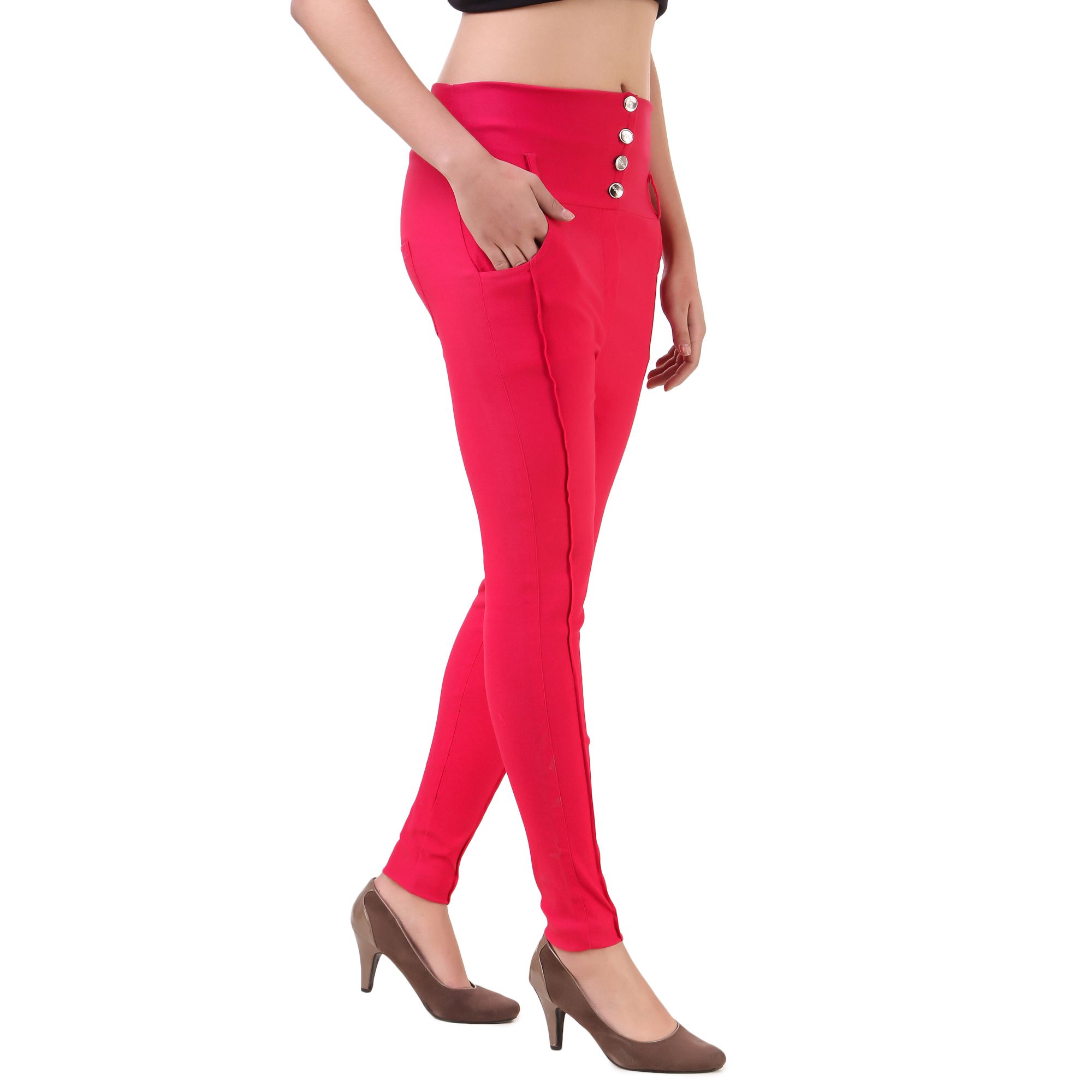 RB TRADERS Cotton Jeggings - Pink - Buy RB TRADERS Cotton Jeggings ...