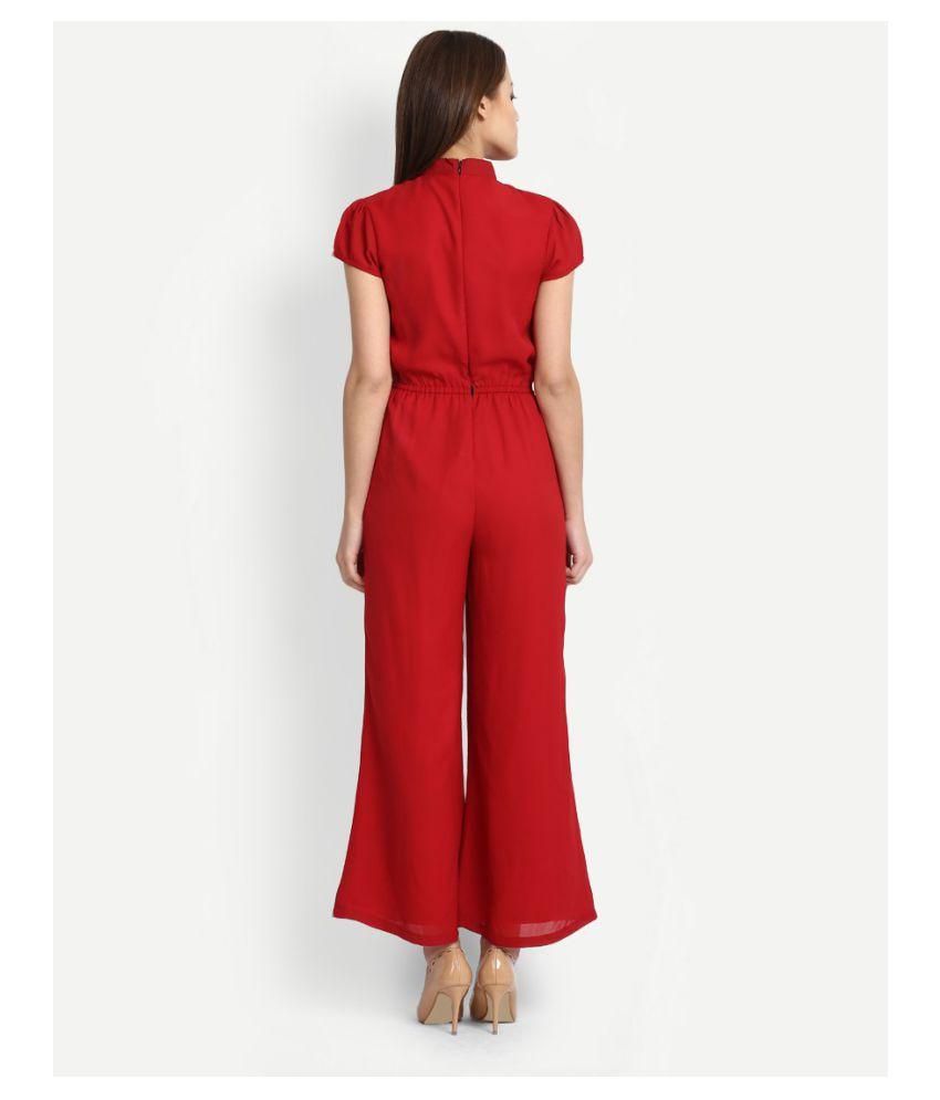 The Bebo Crepe Red Jumpsuits - Buy The Bebo Crepe Red Jumpsuits Online ...
