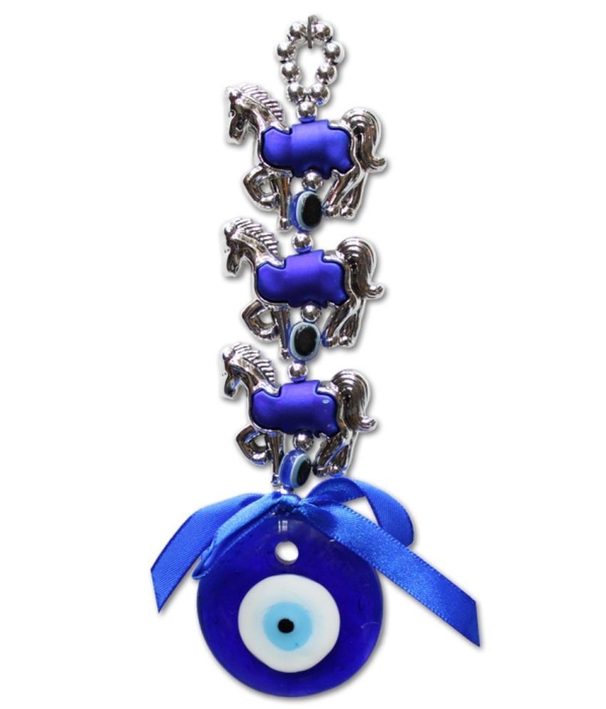     			King & Queen Blue Glass Evil Eye Fengshui