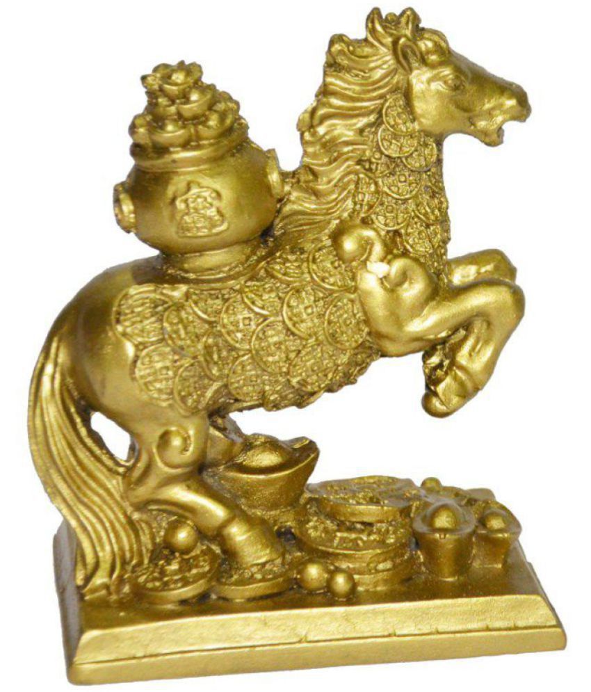     			King & Queen Feng Shui Horse With Potli - Beige