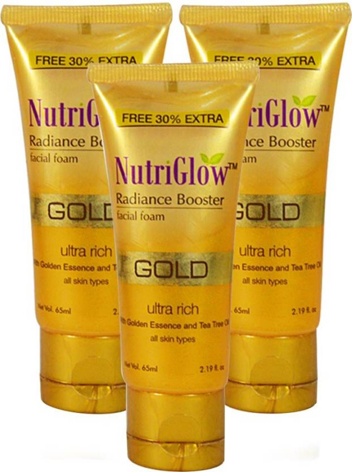 Nutriglow Gold Radiance Booster Foam Face Wash 195 mL Pack of 3 Buy