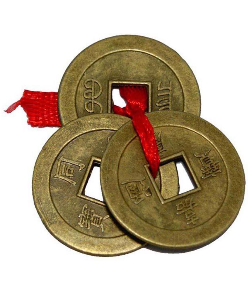     			Ganpati Creation 3 Chinese Coins For Wealth & Goodluck