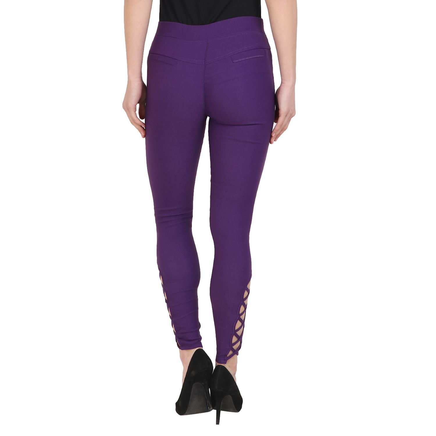 purple jeggings