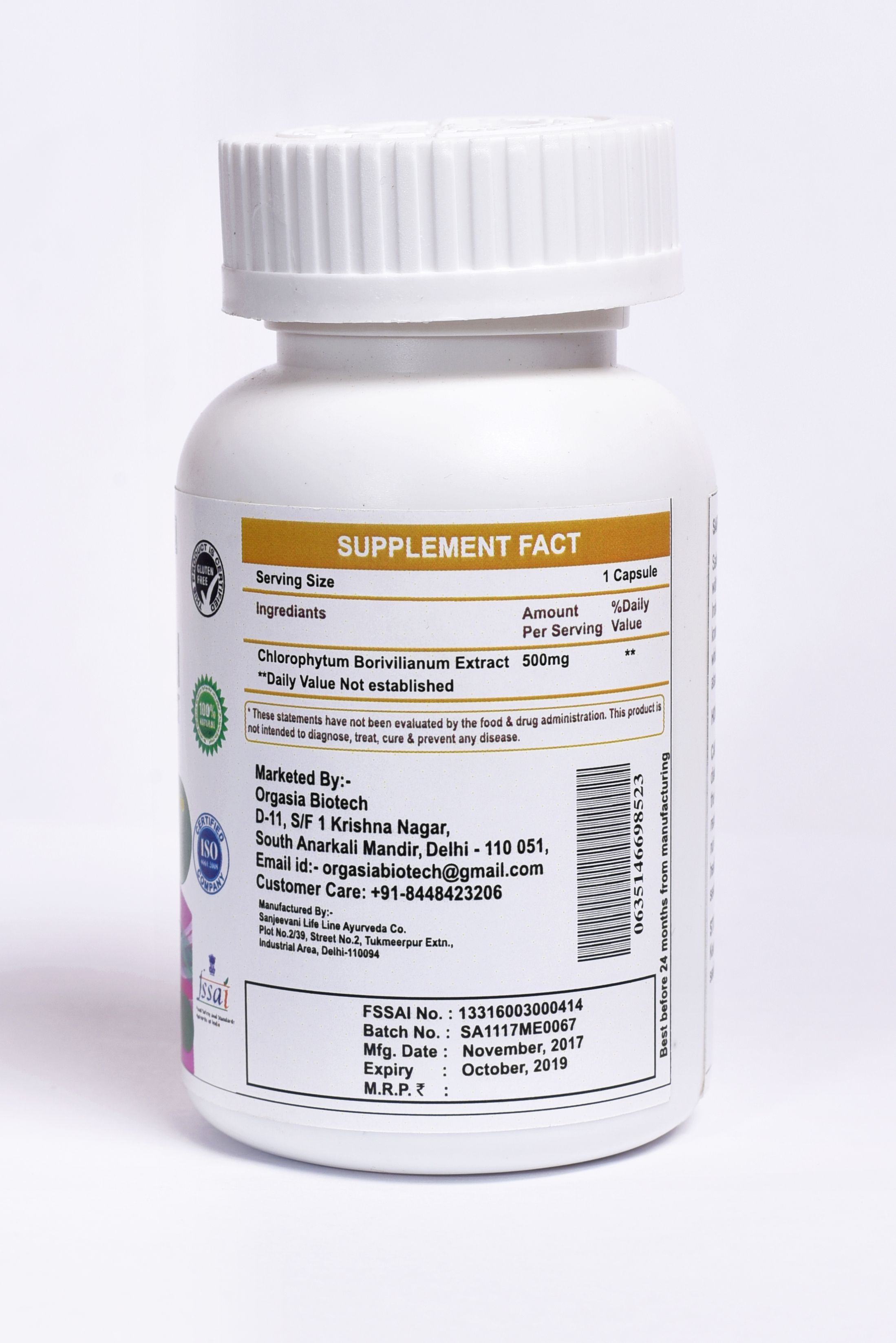 Orgasia Biotech Flax Seed Extract (60 Capsules) 36 gm Unflavoured Buy