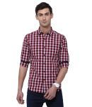 Black Coffee 100 Percent Cotton Slim Fit Checks Men's Casual Shirt - White ( Pack of 1 )