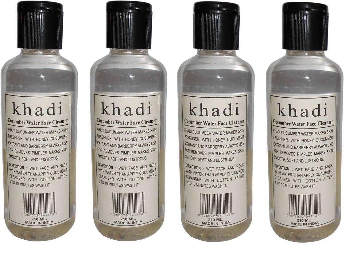     			Khadi Herbal Cucumber Water Face Cleanser 840 ml Pack of 4