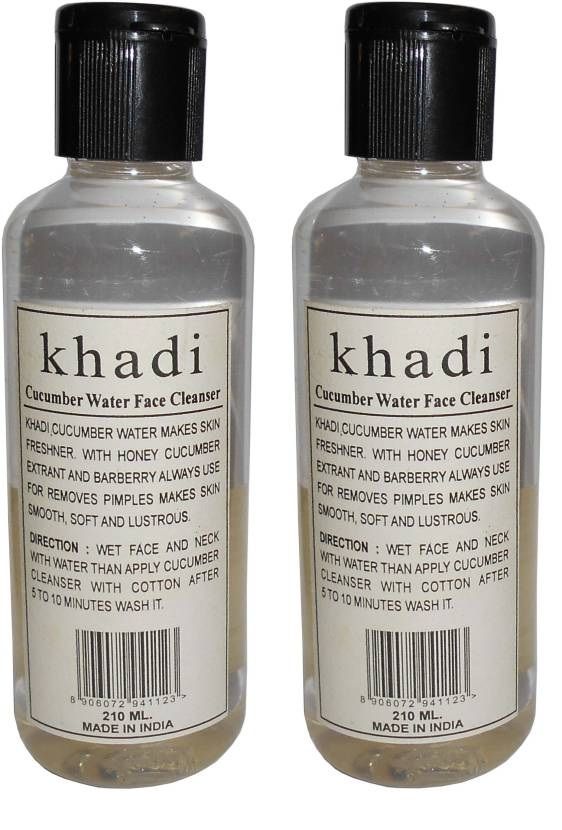     			Khadi Herbal Cucumber Water Face Cleanser 420 ml Pack of 2