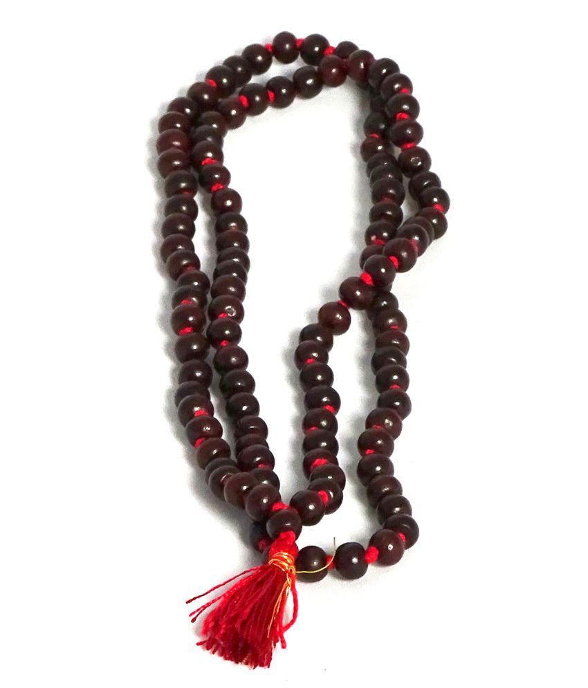     			King & Queen  Red Sandalwood Prayer Mala Hindu Japa Mala Meditation Rosary Lal Chandan