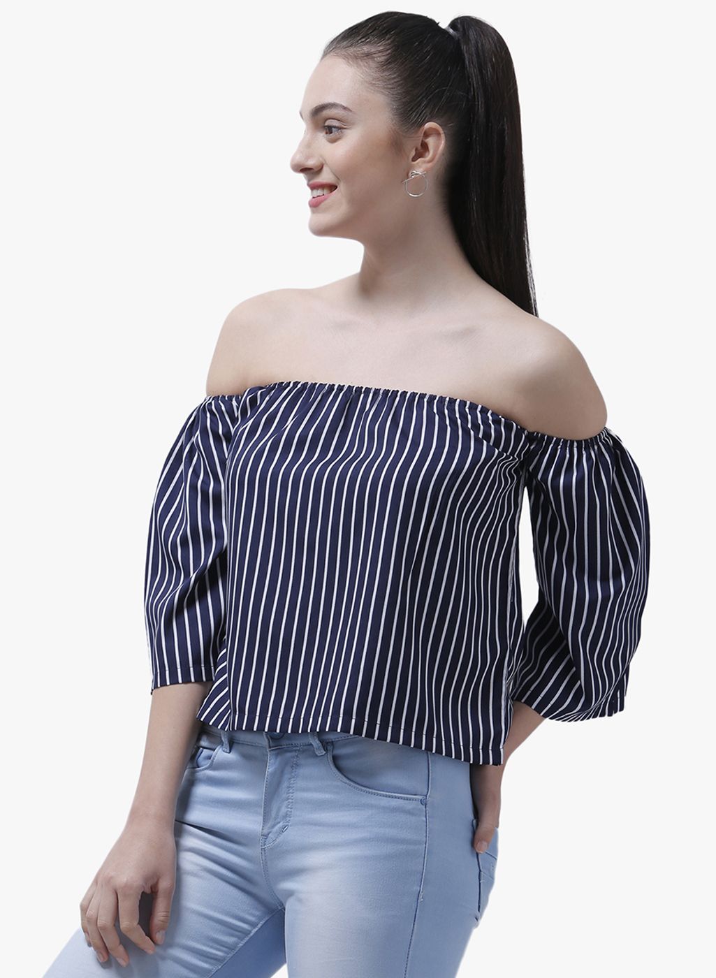 navy tube top