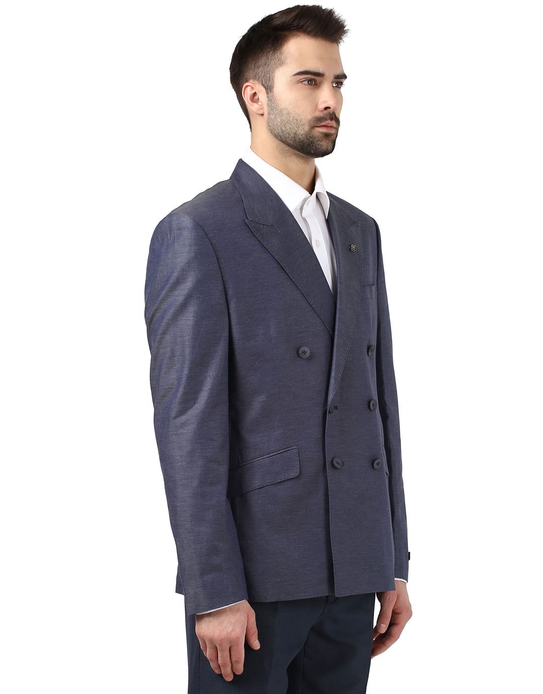 raymond blue coat pant