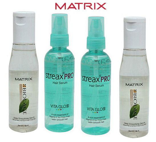 IMPORTEDD Matrix Biolage & Streax Vita Gloss Hair Serum 400 gm Pack of 4:  Buy IMPORTEDD Matrix Biolage & Streax Vita Gloss Hair Serum 400 gm Pack of  4 at Best Prices in India - Snapdeal