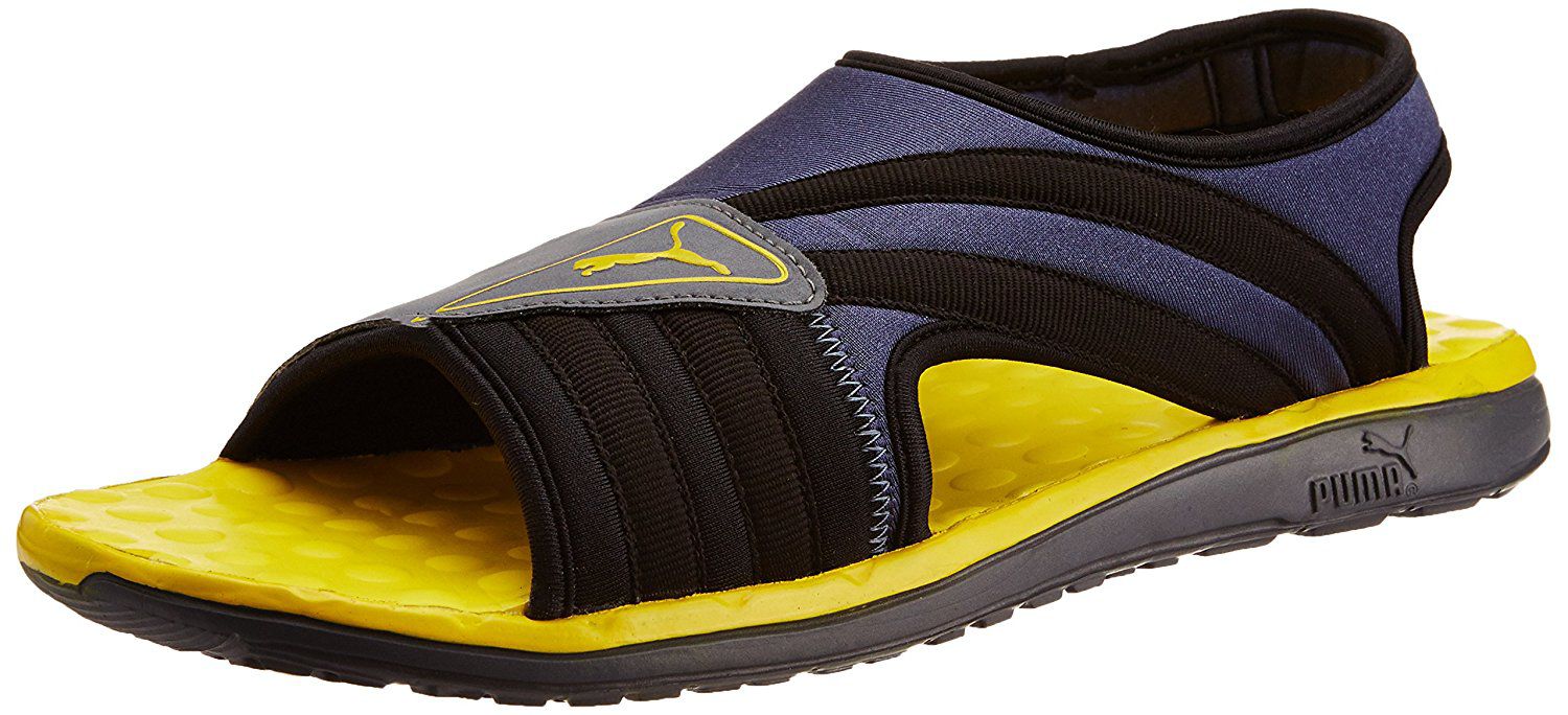 puma yellow sandals