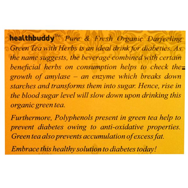 HealthBuddy Organic Darjeeling Green Tea (Diabetics) Green Tea Loose