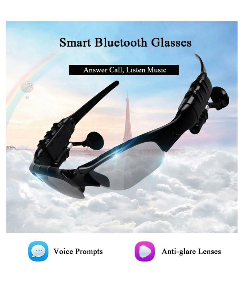 WowObjects Bluetooth Headset Glasses with Mic In Ear Wireless Earphones