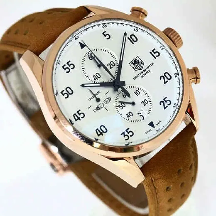 Wristkart Tag Heuer SpaceX Mens Watch Leather Analog Men s Watch