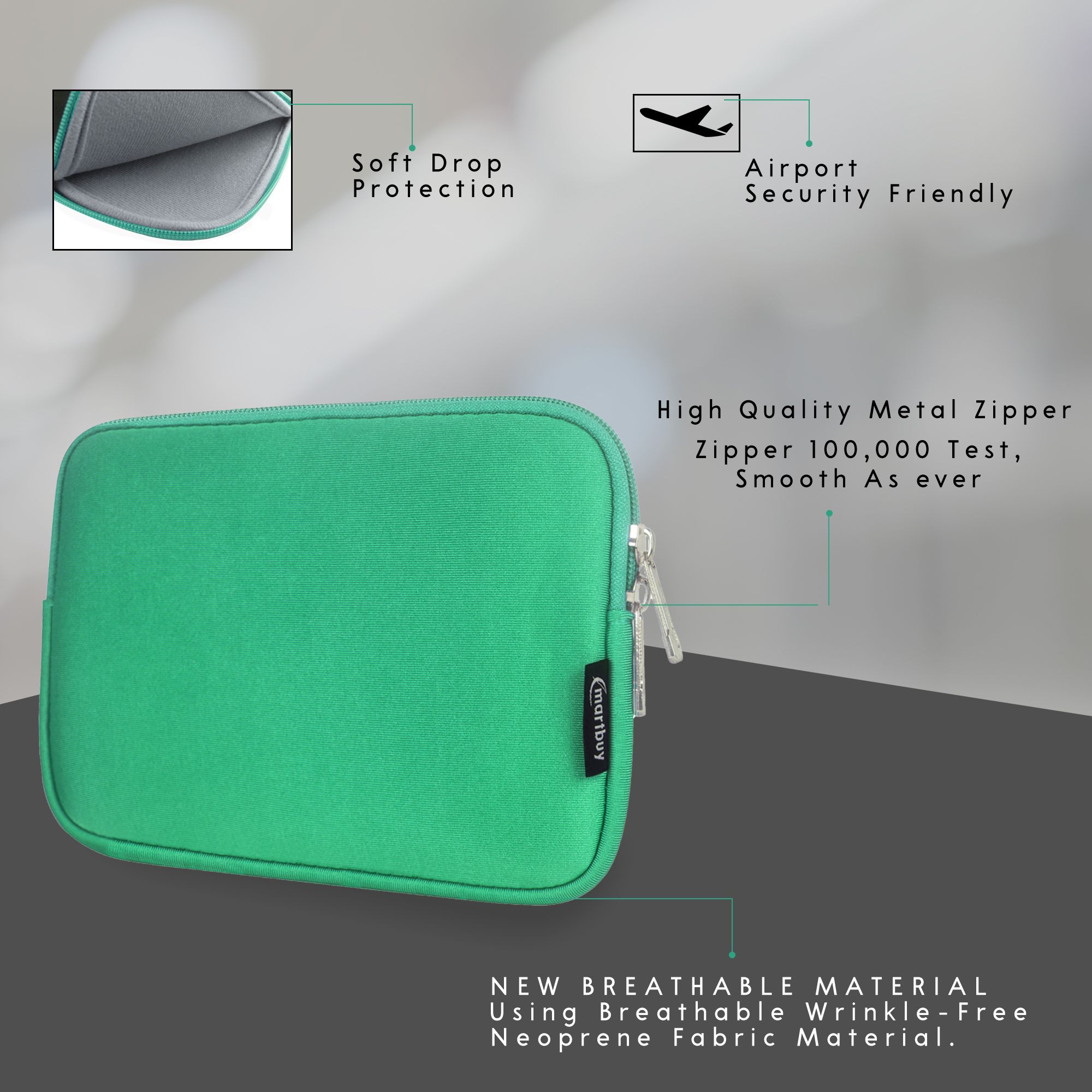 Iball Q400i Tablet Sleeve By Emartbuy Green Cases & Covers Online at