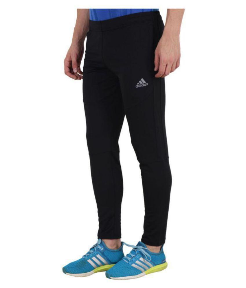 Adidas Black Polyster Trackpant - Buy Adidas Black Polyster Trackpant ...