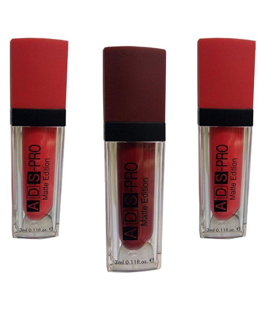 ADS Liquid Lipstick Pro Matte Edition Mini Pack of 3 Buy ADS Liquid