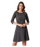 Miss Chase Cotton Grey Skater Dress