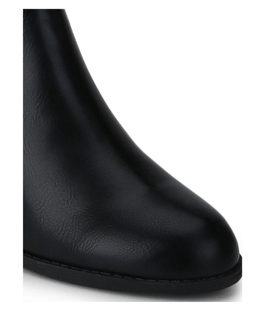 truffle collection hardware detail chelsea boots in black