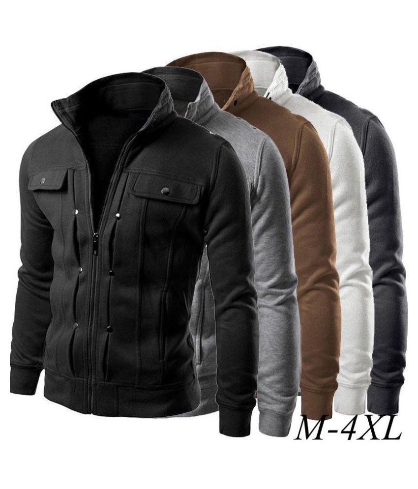 Mens Slim Fit Stand Collar Coat Tops 