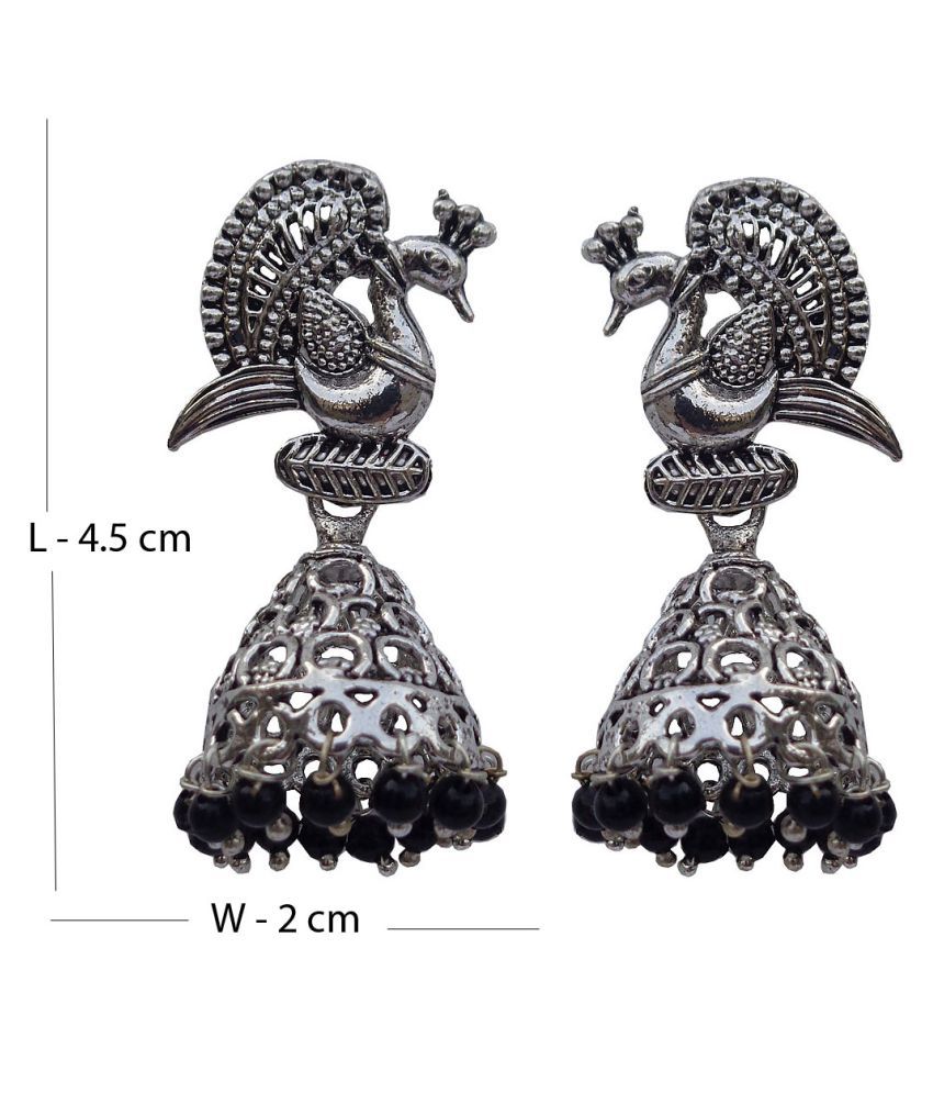 Oxidized peacock earrings Clearance