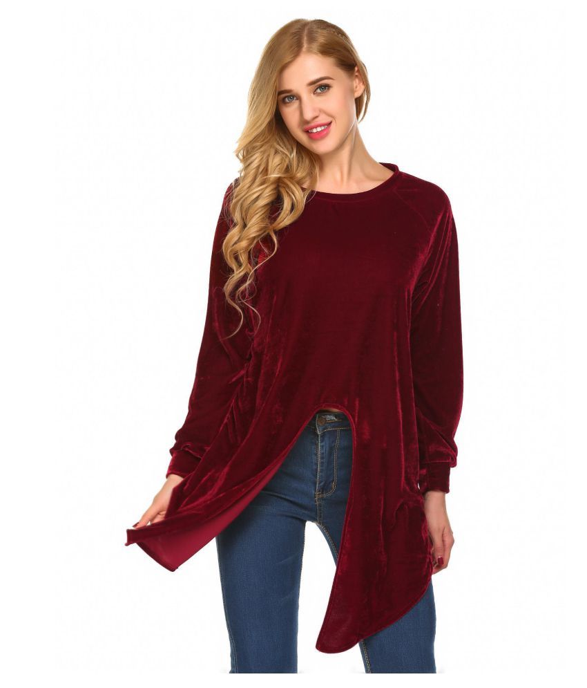 velvet full sleeve top