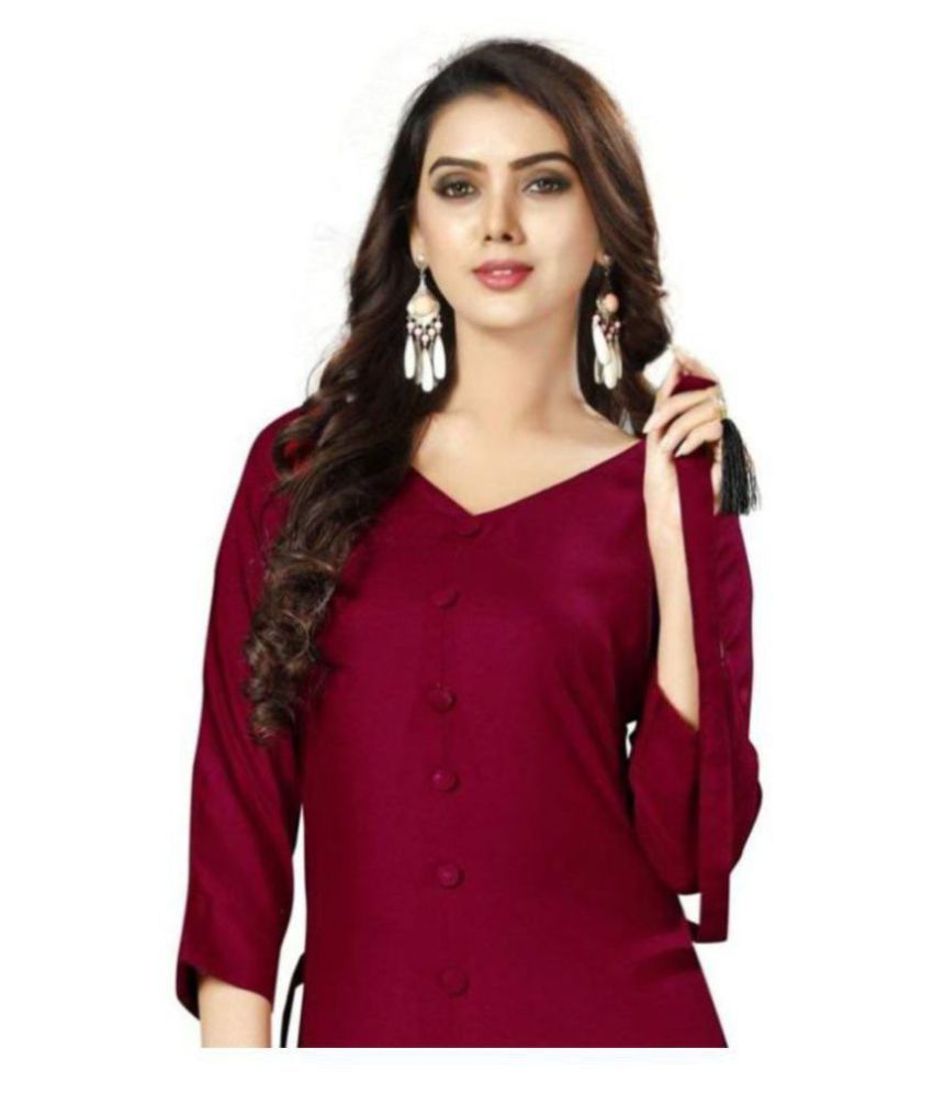 kurti maroon colour