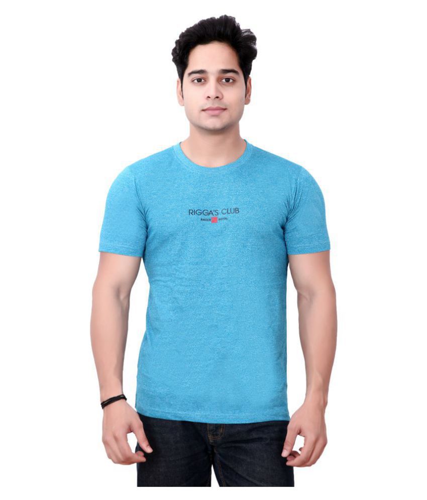 Awack Blue Half Sleeve T-Shirt