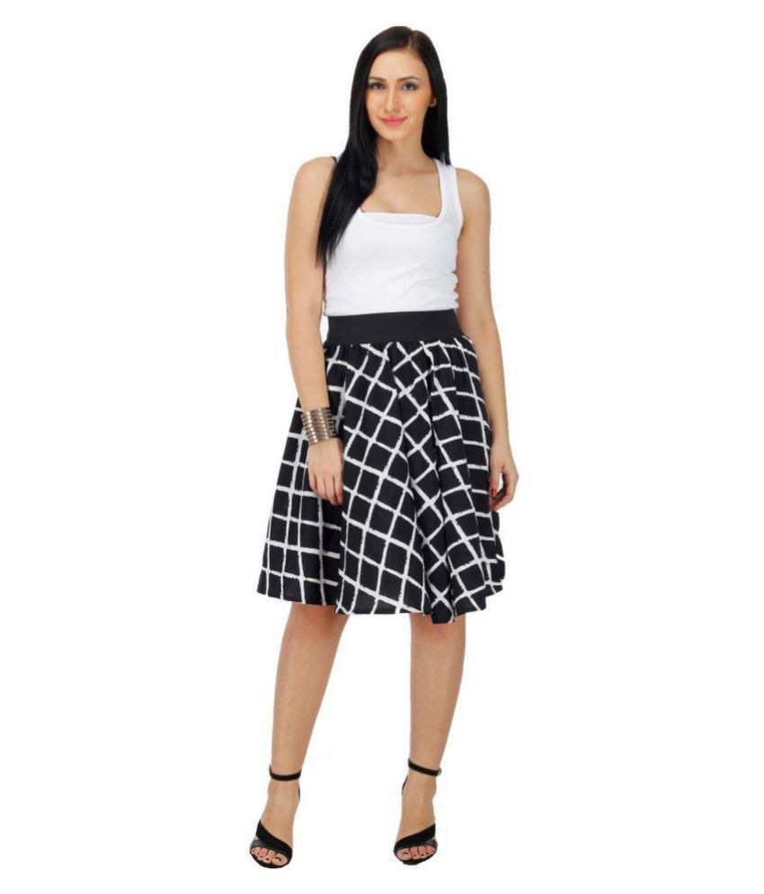 Buy Fabnfab Polyester Circle Skirt Black Online At Best Prices In India Snapdeal 