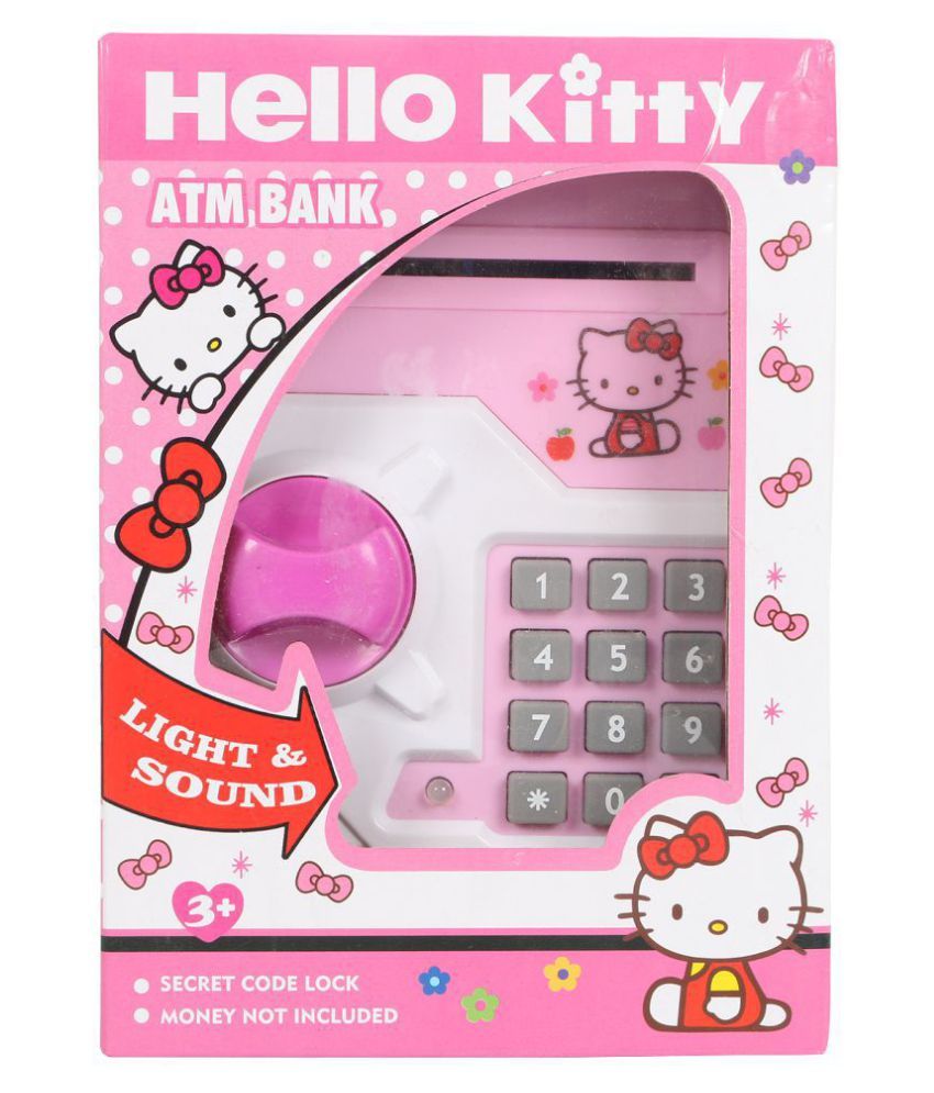 hello kitty piggy bank mini atm for kids