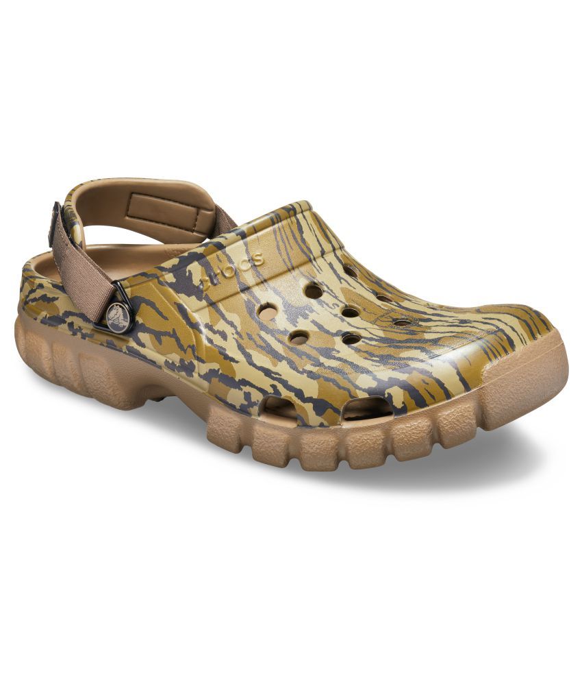 tan colored crocs