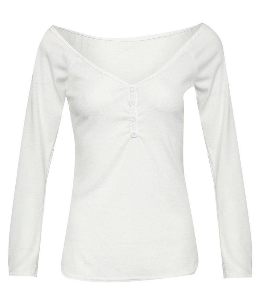 deep v long sleeve shirt