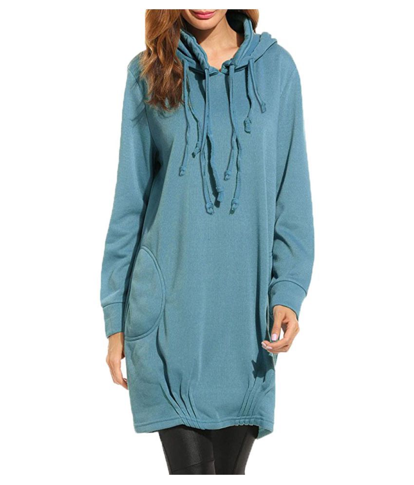 Kidsform Women Hoodie Dress Long Sleeve 