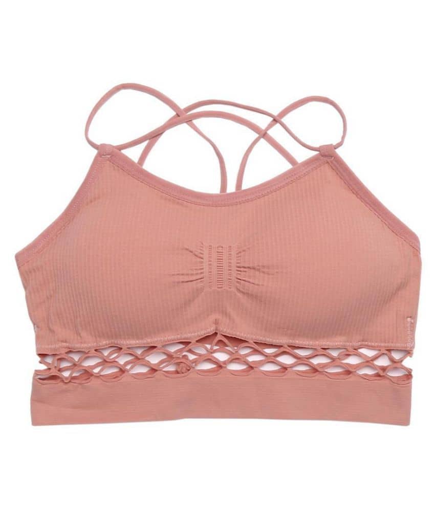 Buy Women Spaghetti Strap Criss Cross Sports Yoga Padded Bra Gym Running  Vest Online at Best Prices in India - Snapdeal