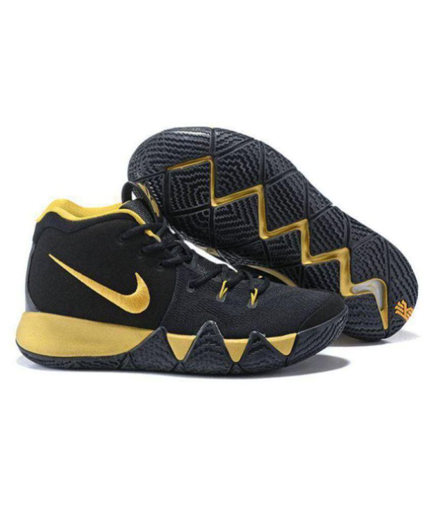kyrie 4 black and gold