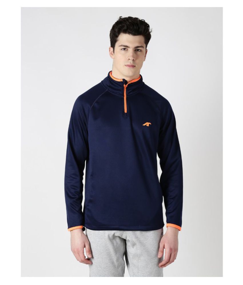     			Alcis Navy Cotton Polyester Fleece Sweatshirt
