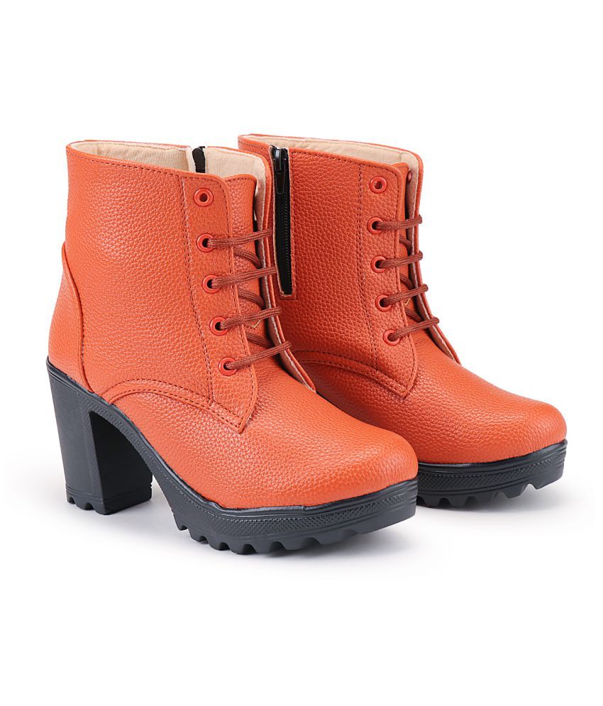 orange chelsea boots