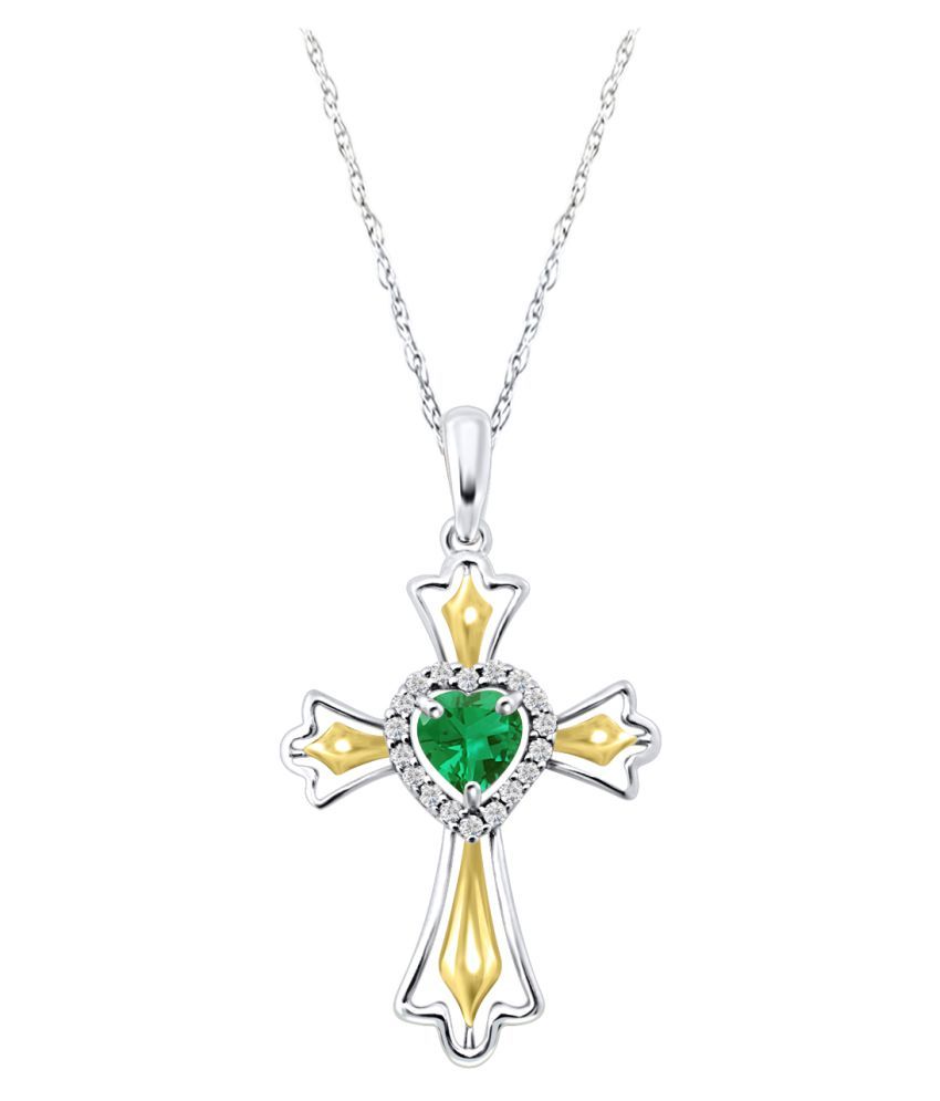 heart with a cross necklace