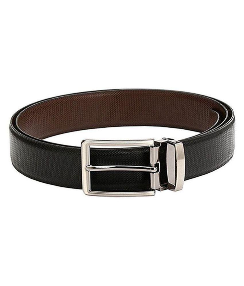 woodland belts Black Leather Casual Belt - Pack of 1 - Buy woodland ...