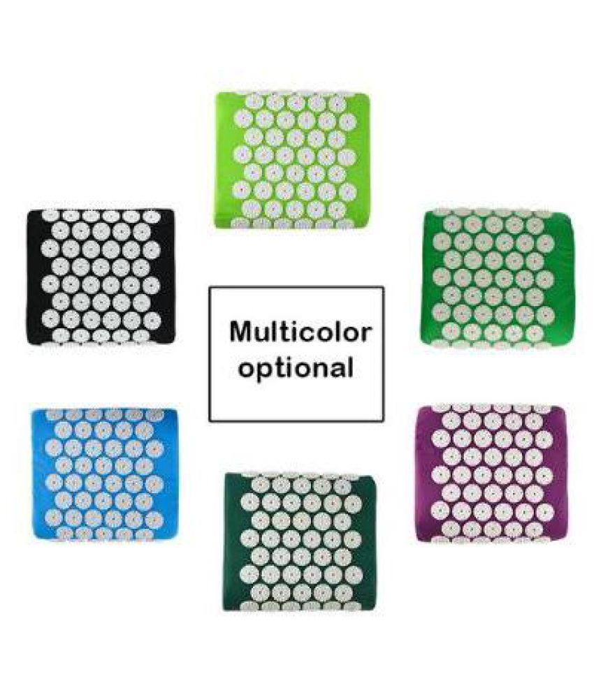 Wowobjects 1pc Shakti Yoga Mat Acupressure Massage Mat With Pillow