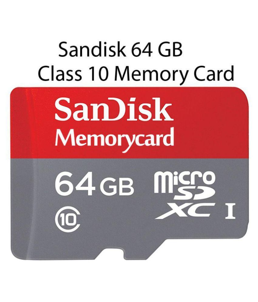 SANDISK MEMORY CARD 64 GB Class 10 Memory Card Memory Cards Online at