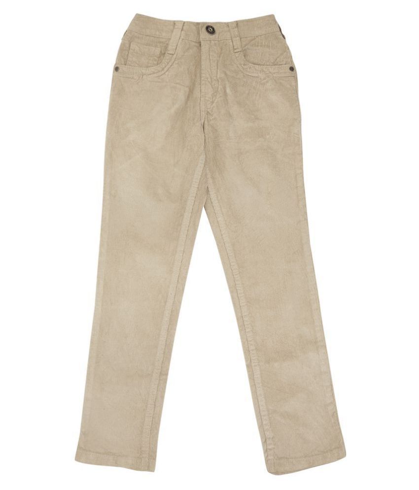 Ovo Beige Colour Lycra Denim Back Elastic Full Pant - Buy Ovo Beige Colour Lycra Denim Back 