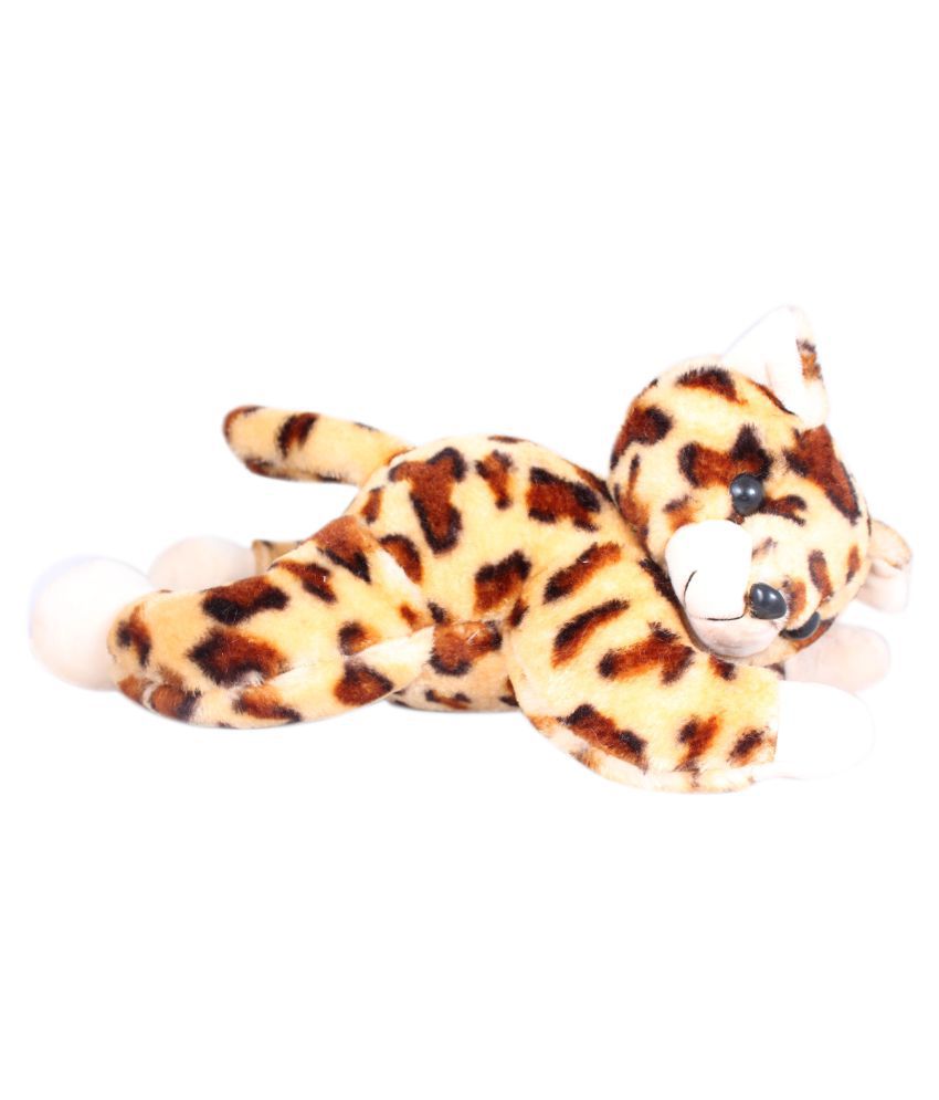     			Tickles Cute Laying Cat Soft Stuffed Plush Animal Toy for Kids (Color:Brown &Yellow Size:30 cm)