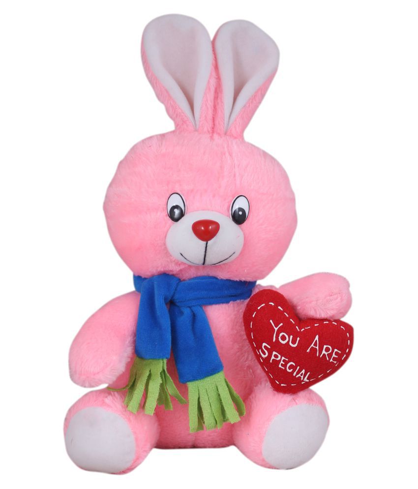     			Tickles Cute Muffler Rabbit with You are Special Heart Soft Stuffed Plush Animal Toy for Kids (Color: Pink Size: 25 cm)