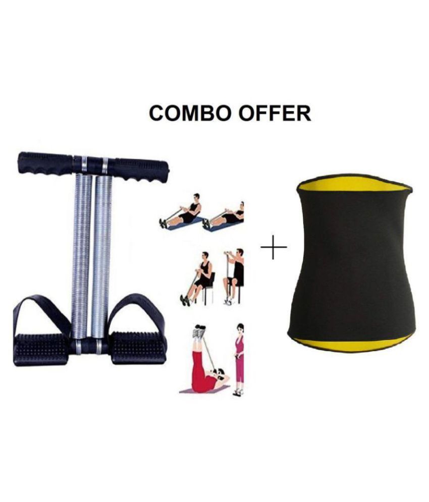 Tummy Trimmer Abdominal Exerciser & Hot Shaper Belt (34-36 inch Waist Size) Combo Fitness ...